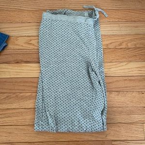 Gray polka dot pajama pants